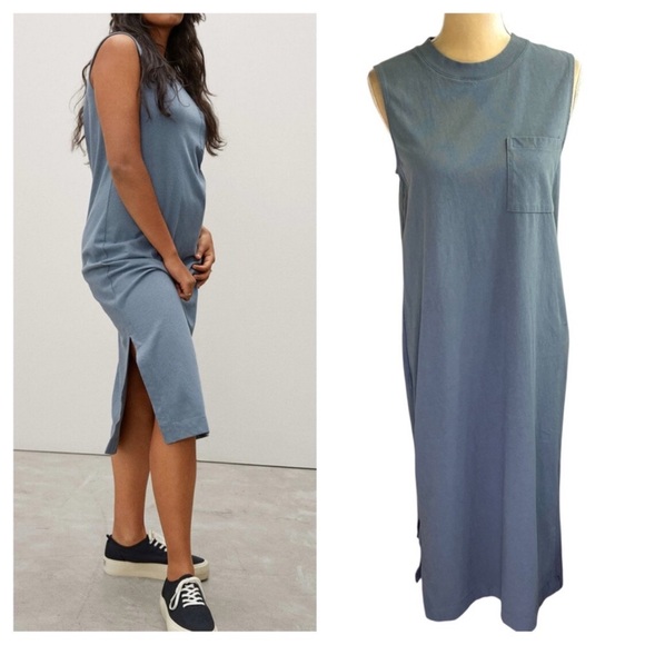 Everlane Dresses & Skirts - Everlane Long Weekend Tank Midi Dress Medium Blue